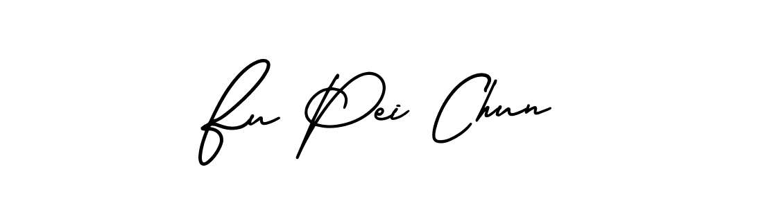 How to Draw Fu Pei Chun signature style? AmerikaSignatureDemo-Regular is a latest design signature styles for name Fu Pei Chun. Fu Pei Chun signature style 3 images and pictures png