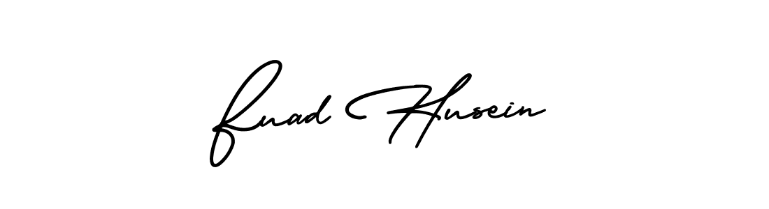 How to Draw Fuad Husein signature style? AmerikaSignatureDemo-Regular is a latest design signature styles for name Fuad Husein. Fuad Husein signature style 3 images and pictures png