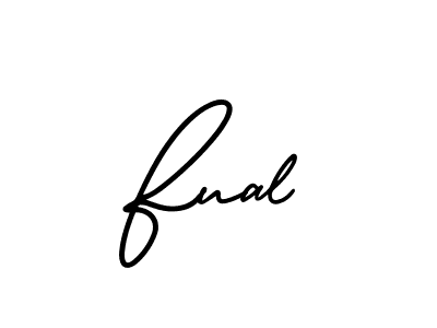 It looks lik you need a new signature style for name Fual. Design unique handwritten (AmerikaSignatureDemo-Regular) signature with our free signature maker in just a few clicks. Fual signature style 3 images and pictures png