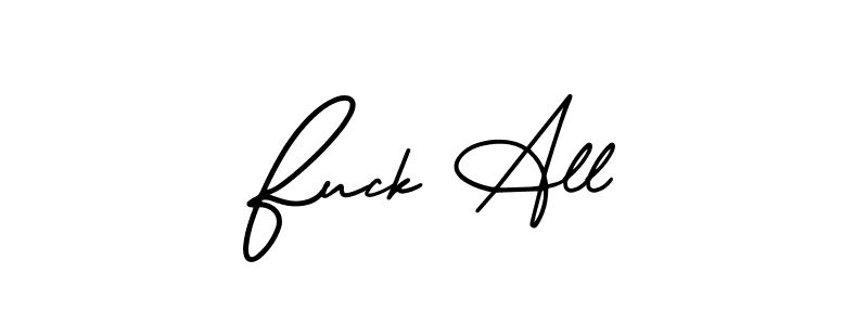 Similarly AmerikaSignatureDemo-Regular is the best handwritten signature design. Signature creator online .You can use it as an online autograph creator for name Fuck All. Fuck All signature style 3 images and pictures png