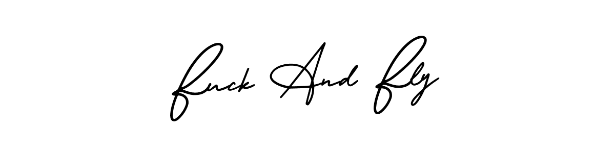 How to make Fuck And Fly name signature. Use AmerikaSignatureDemo-Regular style for creating short signs online. This is the latest handwritten sign. Fuck And Fly signature style 3 images and pictures png