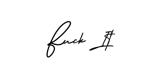 How to make Fuck It name signature. Use AmerikaSignatureDemo-Regular style for creating short signs online. This is the latest handwritten sign. Fuck It signature style 3 images and pictures png
