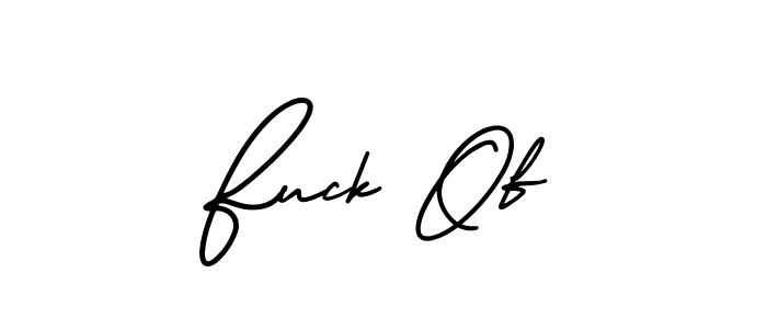 It looks lik you need a new signature style for name Fuck Of. Design unique handwritten (AmerikaSignatureDemo-Regular) signature with our free signature maker in just a few clicks. Fuck Of signature style 3 images and pictures png