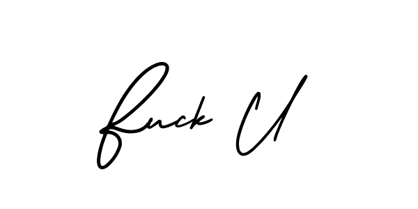 This is the best signature style for the Fuck U name. Also you like these signature font (AmerikaSignatureDemo-Regular). Mix name signature. Fuck U signature style 3 images and pictures png