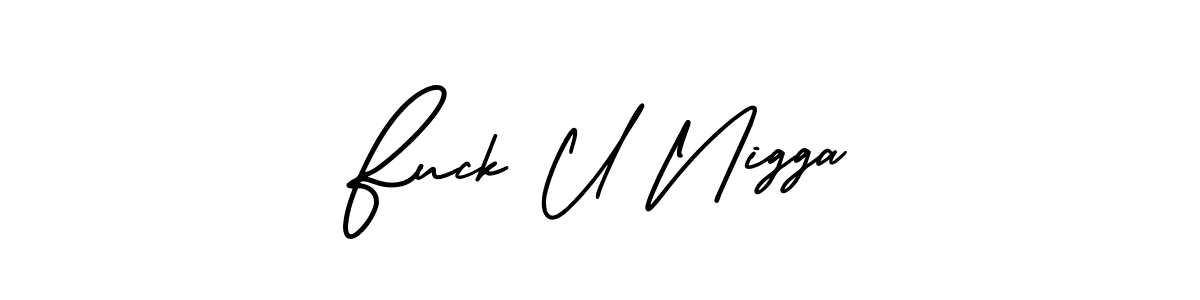 Also You can easily find your signature by using the search form. We will create Fuck U Nigga name handwritten signature images for you free of cost using AmerikaSignatureDemo-Regular sign style. Fuck U Nigga signature style 3 images and pictures png