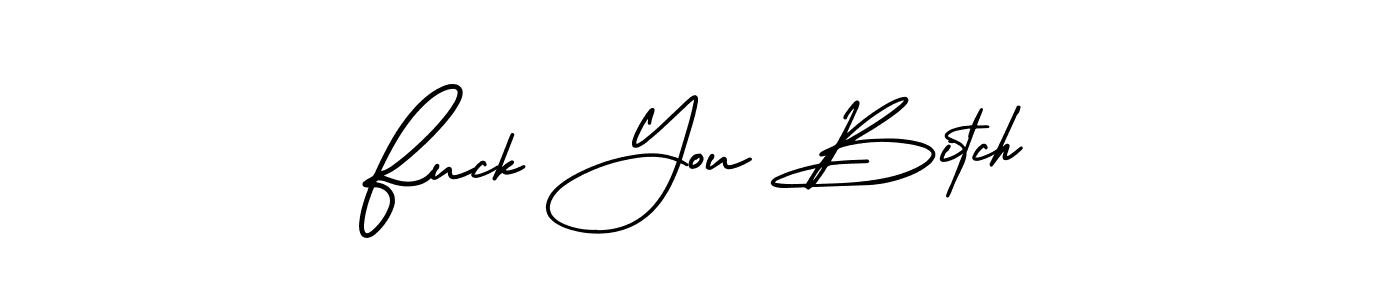 Make a beautiful signature design for name Fuck You Bitch. With this signature (AmerikaSignatureDemo-Regular) style, you can create a handwritten signature for free. Fuck You Bitch signature style 3 images and pictures png