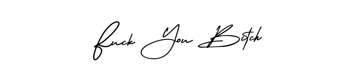 Make a beautiful signature design for name Fuck You Bitch. With this signature (AmerikaSignatureDemo-Regular) style, you can create a handwritten signature for free. Fuck You Bitch signature style 3 images and pictures png