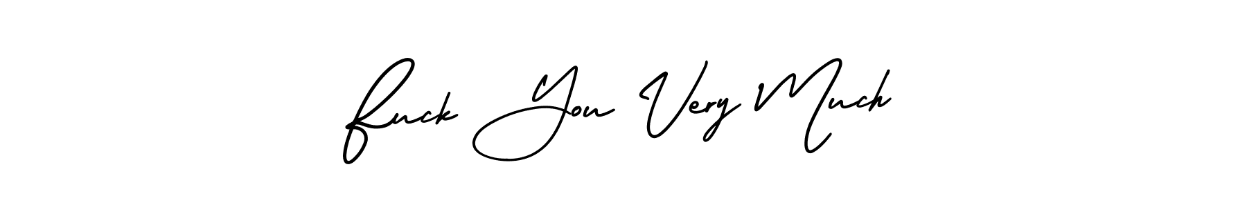 AmerikaSignatureDemo-Regular is a professional signature style that is perfect for those who want to add a touch of class to their signature. It is also a great choice for those who want to make their signature more unique. Get Fuck You Very Much name to fancy signature for free. Fuck You Very Much signature style 3 images and pictures png