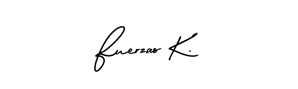 Make a beautiful signature design for name Fuerzas K.. With this signature (AmerikaSignatureDemo-Regular) style, you can create a handwritten signature for free. Fuerzas K. signature style 3 images and pictures png