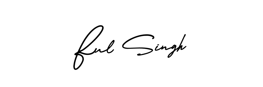 Design your own signature with our free online signature maker. With this signature software, you can create a handwritten (AmerikaSignatureDemo-Regular) signature for name Ful Singh. Ful Singh signature style 3 images and pictures png