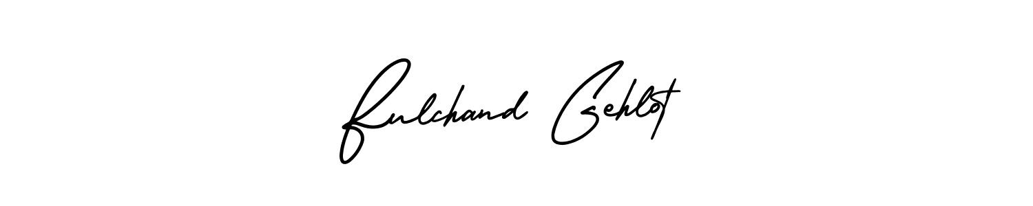 if you are searching for the best signature style for your name Fulchand Gehlot. so please give up your signature search. here we have designed multiple signature styles  using AmerikaSignatureDemo-Regular. Fulchand Gehlot signature style 3 images and pictures png
