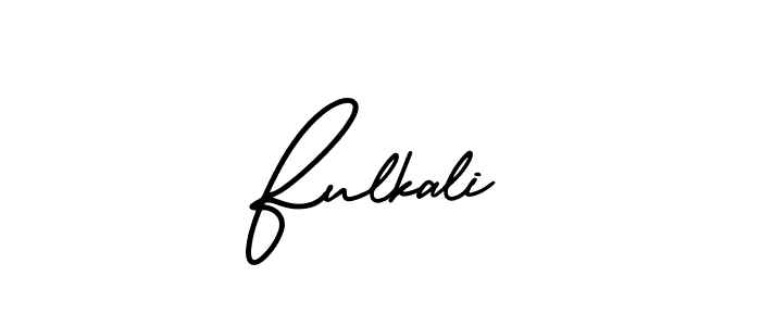 This is the best signature style for the Fulkali name. Also you like these signature font (AmerikaSignatureDemo-Regular). Mix name signature. Fulkali signature style 3 images and pictures png