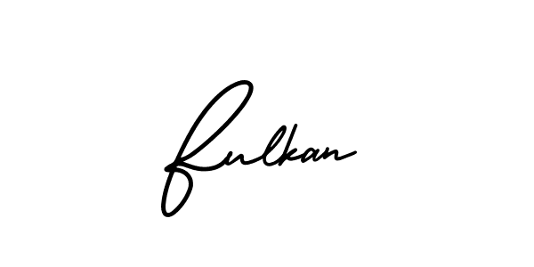 How to make Fulkan signature? AmerikaSignatureDemo-Regular is a professional autograph style. Create handwritten signature for Fulkan name. Fulkan signature style 3 images and pictures png