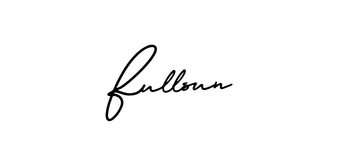 Use a signature maker to create a handwritten signature online. With this signature software, you can design (AmerikaSignatureDemo-Regular) your own signature for name Fullsun. Fullsun signature style 3 images and pictures png