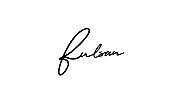 This is the best signature style for the Fulsan name. Also you like these signature font (AmerikaSignatureDemo-Regular). Mix name signature. Fulsan signature style 3 images and pictures png