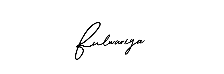 if you are searching for the best signature style for your name Fulwariya. so please give up your signature search. here we have designed multiple signature styles  using AmerikaSignatureDemo-Regular. Fulwariya signature style 3 images and pictures png