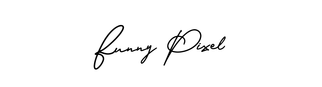 How to make Funny Pixel name signature. Use AmerikaSignatureDemo-Regular style for creating short signs online. This is the latest handwritten sign. Funny Pixel signature style 3 images and pictures png