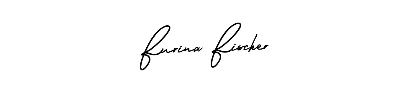 You should practise on your own different ways (AmerikaSignatureDemo-Regular) to write your name (Furina Fischer) in signature. don't let someone else do it for you. Furina Fischer signature style 3 images and pictures png