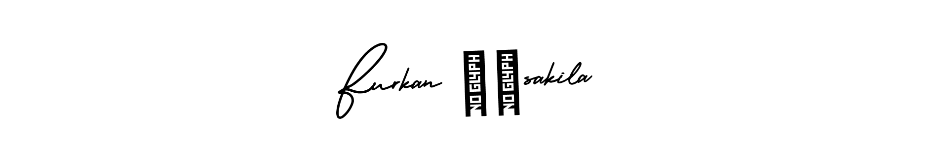 The best way (AmerikaSignatureDemo-Regular) to make a short signature is to pick only two or three words in your name. The name Furkan ❤️sakila include a total of six letters. For converting this name. Furkan ❤️sakila signature style 3 images and pictures png