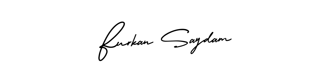 if you are searching for the best signature style for your name Furkan Saydam. so please give up your signature search. here we have designed multiple signature styles  using AmerikaSignatureDemo-Regular. Furkan Saydam signature style 3 images and pictures png
