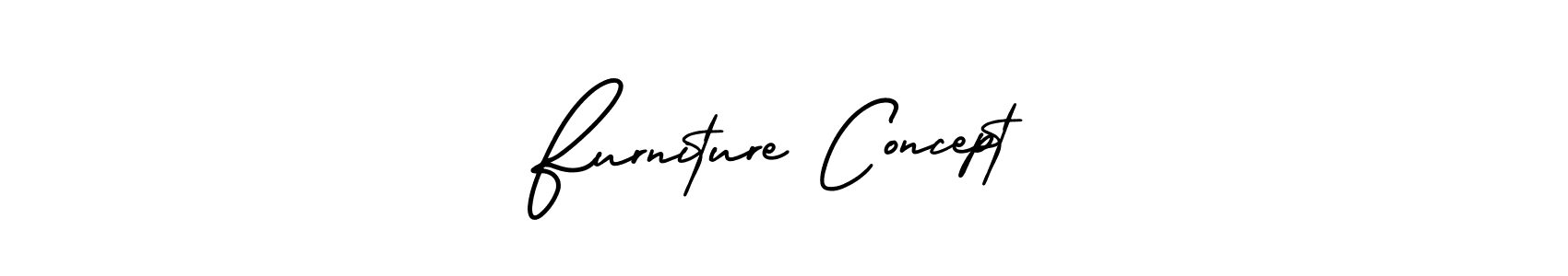 How to make Furniture Concept name signature. Use AmerikaSignatureDemo-Regular style for creating short signs online. This is the latest handwritten sign. Furniture Concept signature style 3 images and pictures png