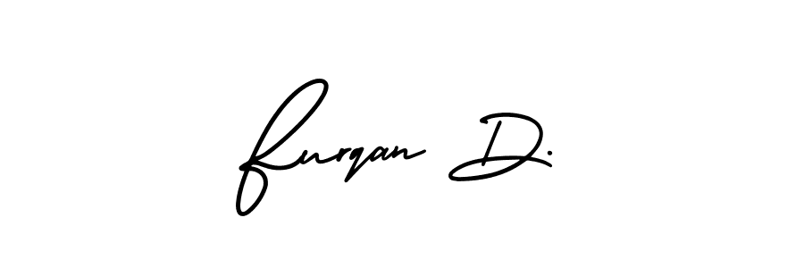 Also You can easily find your signature by using the search form. We will create Furqan D. name handwritten signature images for you free of cost using AmerikaSignatureDemo-Regular sign style. Furqan D. signature style 3 images and pictures png