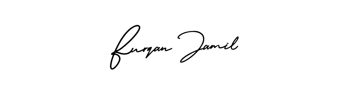 AmerikaSignatureDemo-Regular is a professional signature style that is perfect for those who want to add a touch of class to their signature. It is also a great choice for those who want to make their signature more unique. Get Furqan Jamil name to fancy signature for free. Furqan Jamil signature style 3 images and pictures png