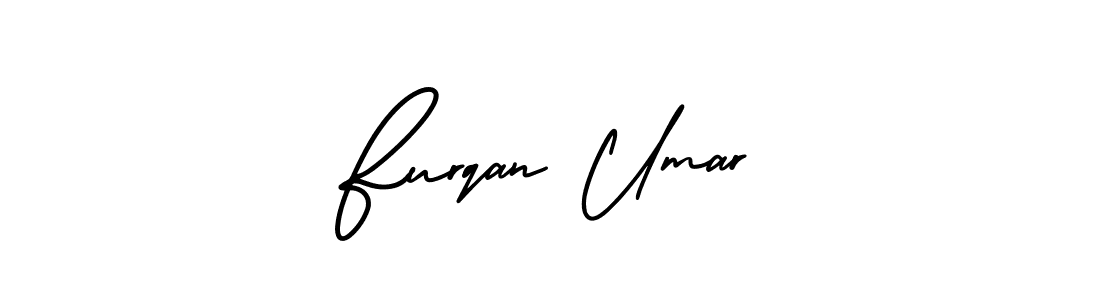 How to make Furqan Umar name signature. Use AmerikaSignatureDemo-Regular style for creating short signs online. This is the latest handwritten sign. Furqan Umar signature style 3 images and pictures png