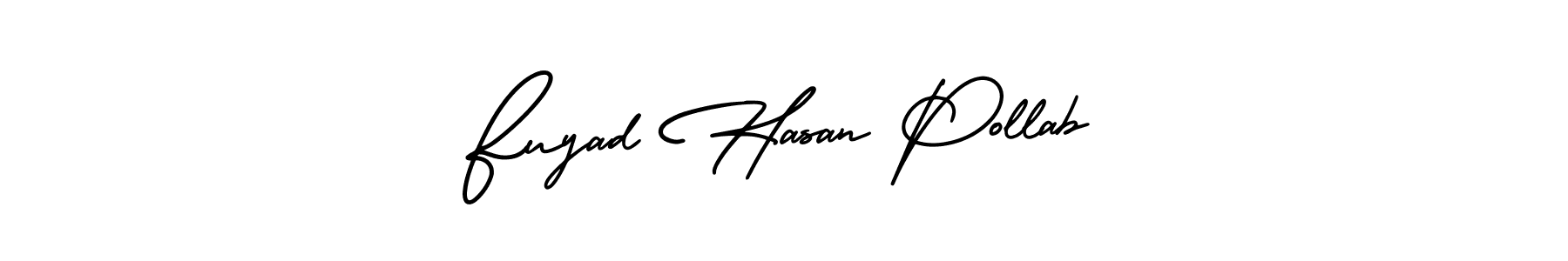 How to Draw Fuyad Hasan Pollab signature style? AmerikaSignatureDemo-Regular is a latest design signature styles for name Fuyad Hasan Pollab. Fuyad Hasan Pollab signature style 3 images and pictures png