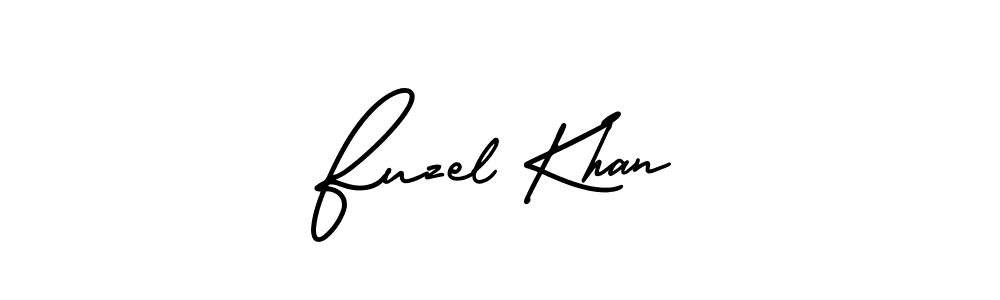 Use a signature maker to create a handwritten signature online. With this signature software, you can design (AmerikaSignatureDemo-Regular) your own signature for name Fuzel Khan. Fuzel Khan signature style 3 images and pictures png