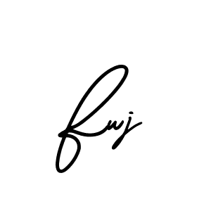How to make Fwj name signature. Use AmerikaSignatureDemo-Regular style for creating short signs online. This is the latest handwritten sign. Fwj signature style 3 images and pictures png