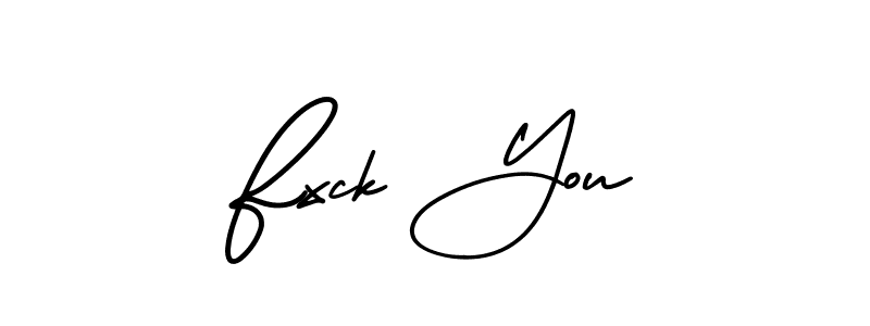 How to Draw Fxck You signature style? AmerikaSignatureDemo-Regular is a latest design signature styles for name Fxck You. Fxck You signature style 3 images and pictures png