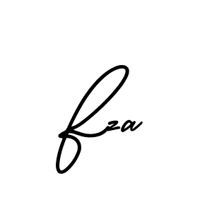 Make a beautiful signature design for name Fza. With this signature (AmerikaSignatureDemo-Regular) style, you can create a handwritten signature for free. Fza signature style 3 images and pictures png