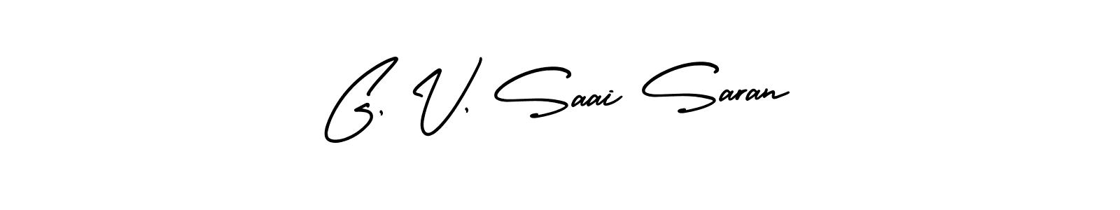 Also You can easily find your signature by using the search form. We will create G, V, Saai Saran name handwritten signature images for you free of cost using AmerikaSignatureDemo-Regular sign style. G, V, Saai Saran signature style 3 images and pictures png