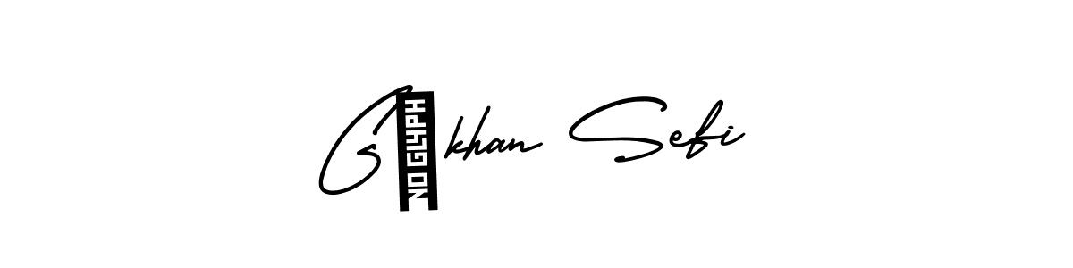 Also we have Gökhan Sefi name is the best signature style. Create professional handwritten signature collection using AmerikaSignatureDemo-Regular autograph style. Gökhan Sefi signature style 3 images and pictures png