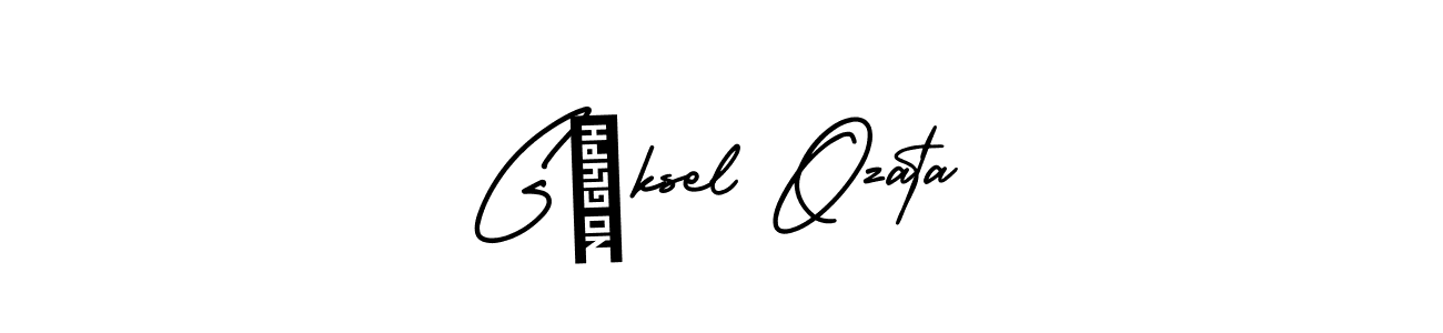 Also You can easily find your signature by using the search form. We will create Göksel Ozata name handwritten signature images for you free of cost using AmerikaSignatureDemo-Regular sign style. Göksel Ozata signature style 3 images and pictures png