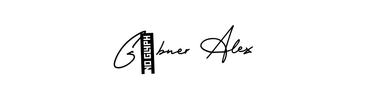 if you are searching for the best signature style for your name Gübner Alex. so please give up your signature search. here we have designed multiple signature styles  using AmerikaSignatureDemo-Regular. Gübner Alex signature style 3 images and pictures png