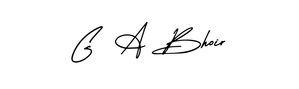 Make a beautiful signature design for name G  A Bhoir. With this signature (AmerikaSignatureDemo-Regular) style, you can create a handwritten signature for free. G  A Bhoir signature style 3 images and pictures png
