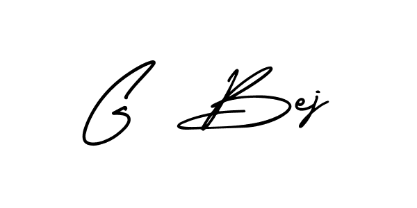 Design your own signature with our free online signature maker. With this signature software, you can create a handwritten (AmerikaSignatureDemo-Regular) signature for name G  Bej. G  Bej signature style 3 images and pictures png