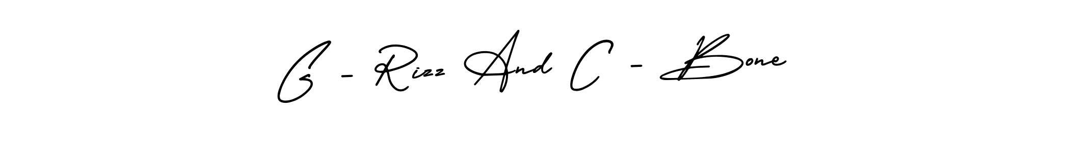 You should practise on your own different ways (AmerikaSignatureDemo-Regular) to write your name (G - Rizz And C - Bone) in signature. don't let someone else do it for you. G - Rizz And C - Bone signature style 3 images and pictures png