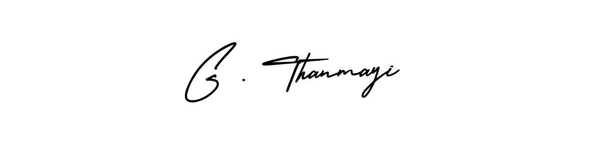 Design your own signature with our free online signature maker. With this signature software, you can create a handwritten (AmerikaSignatureDemo-Regular) signature for name G . Thanmayi. G . Thanmayi signature style 3 images and pictures png