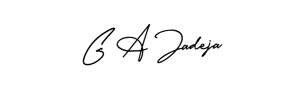 Make a beautiful signature design for name G A Jadeja. With this signature (AmerikaSignatureDemo-Regular) style, you can create a handwritten signature for free. G A Jadeja signature style 3 images and pictures png