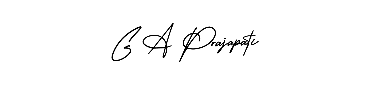 Also You can easily find your signature by using the search form. We will create G A Prajapati name handwritten signature images for you free of cost using AmerikaSignatureDemo-Regular sign style. G A Prajapati signature style 3 images and pictures png
