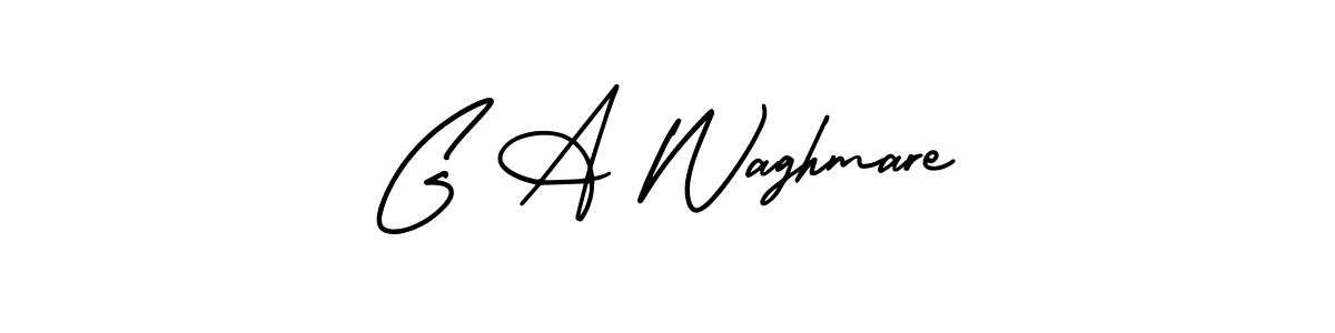 if you are searching for the best signature style for your name G A Waghmare. so please give up your signature search. here we have designed multiple signature styles  using AmerikaSignatureDemo-Regular. G A Waghmare signature style 3 images and pictures png