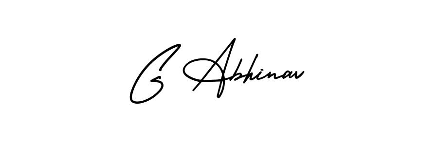 Use a signature maker to create a handwritten signature online. With this signature software, you can design (AmerikaSignatureDemo-Regular) your own signature for name G Abhinav. G Abhinav signature style 3 images and pictures png