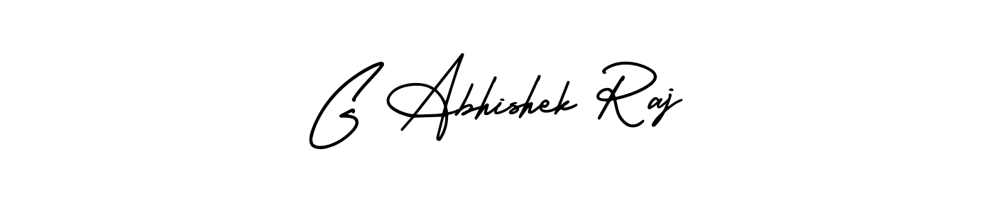 AmerikaSignatureDemo-Regular is a professional signature style that is perfect for those who want to add a touch of class to their signature. It is also a great choice for those who want to make their signature more unique. Get G Abhishek Raj name to fancy signature for free. G Abhishek Raj signature style 3 images and pictures png