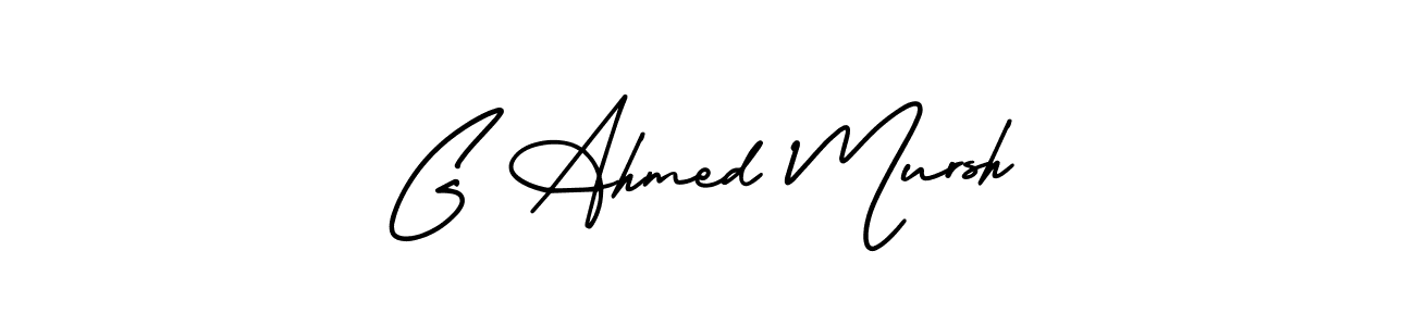 Make a beautiful signature design for name G Ahmed Mursh. With this signature (AmerikaSignatureDemo-Regular) style, you can create a handwritten signature for free. G Ahmed Mursh signature style 3 images and pictures png