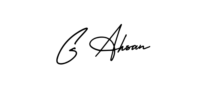 G Ahsan stylish signature style. Best Handwritten Sign (AmerikaSignatureDemo-Regular) for my name. Handwritten Signature Collection Ideas for my name G Ahsan. G Ahsan signature style 3 images and pictures png
