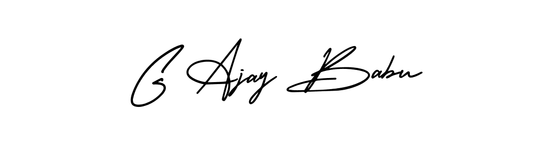 This is the best signature style for the G Ajay Babu name. Also you like these signature font (AmerikaSignatureDemo-Regular). Mix name signature. G Ajay Babu signature style 3 images and pictures png