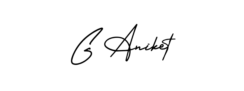 Check out images of Autograph of G Aniket name. Actor G Aniket Signature Style. AmerikaSignatureDemo-Regular is a professional sign style online. G Aniket signature style 3 images and pictures png